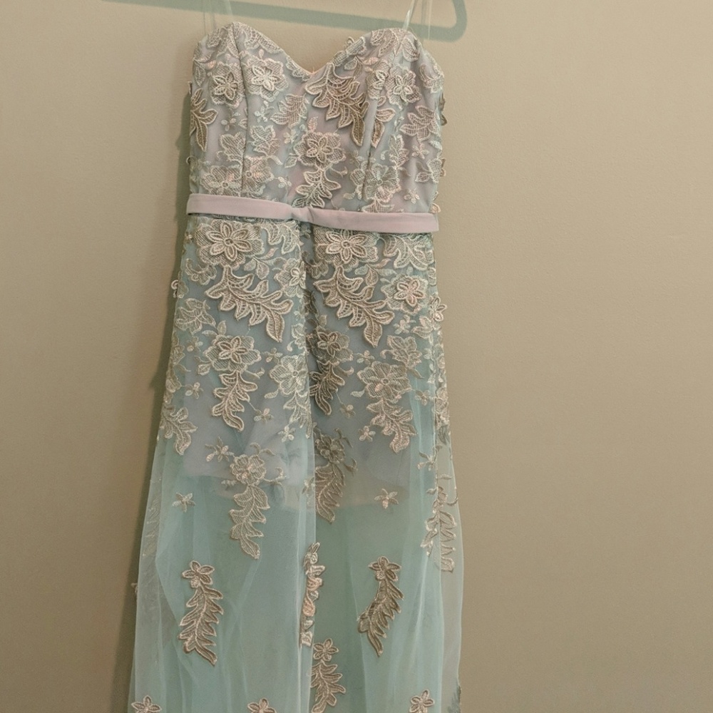 Strapless, Romper Formal Dress